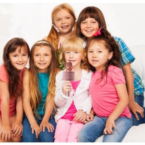 Portable Bluetooth-compatible Karaoke Microphone Wireless Speaker Home KTV Handheld Microphone For iOS/Android Entertainment