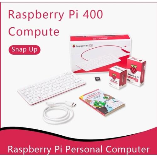 Raspberry Pi 400 Personal Computer Kit Quad-core 64-bit Processor 4GB of RAM WiFi Dual-display Output For 4K