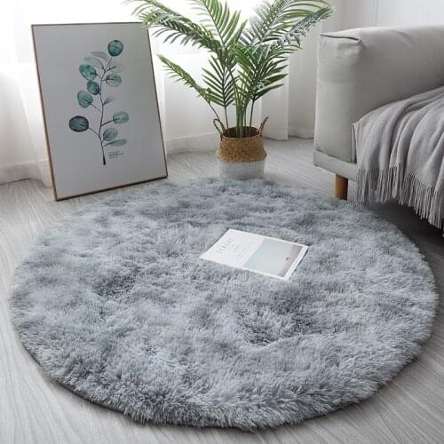 Pink Round Carpet Nordic Style Gradient Colorful Carpet For Living Room Bedroom Rugs Fur Mats Large Size Hanging Basket Mat M82