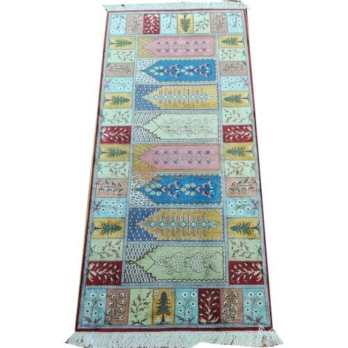 Seeykeep™ 2.5x5.5ft Rectangle Stunning Pictorial Garden Design Pure Silk Handknotted Rug-SK3036139