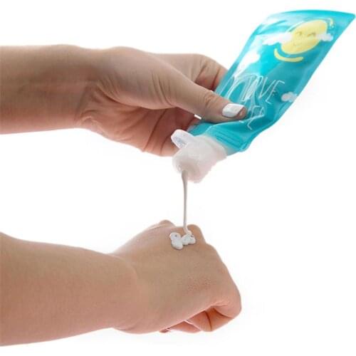 Folding Lotion Separating Storage Bag Travel Business Emulsion Packing Bag Portable Shampoo Bottle Squeeze Makeup Container