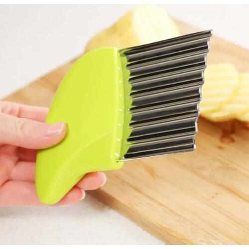 Wavy French Fries Cutter Stainless Steel Potato Slicer Vegetable Chopper Veggie Slicer Durable Kitchen Gadgets Cutter