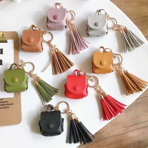 Bags Tassels Wireless Earphone Case For airpods Headphone Storage Case iPhone USB Cable Earphone Earbud Accessories Storage Bag