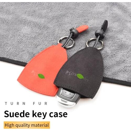 Suede Imprint DS SPIRIT Logo Key Case Key Cover for DS SPIRIT DS3 DS4 DS4S DS5 DS 5LS DS6 DS7 DS9 Interior Accessories