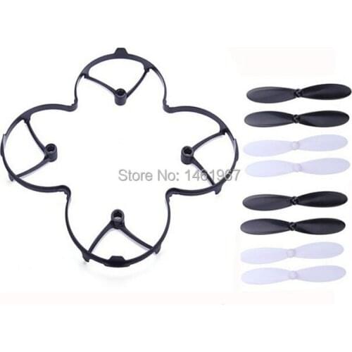 Protection Cover Blades Guard Black with 2 sets H107-A02 Blades Propeller for Hubsan X4 H107L H107C H107D JXD385 Quadcopter