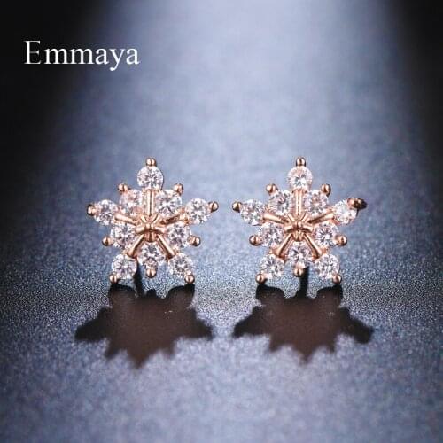 Emmaya Fashion Geometry Style Earring For Female Three Color Choice Elegant Jewelry AAA Zirconia Gift Wedding Party Dress-Up