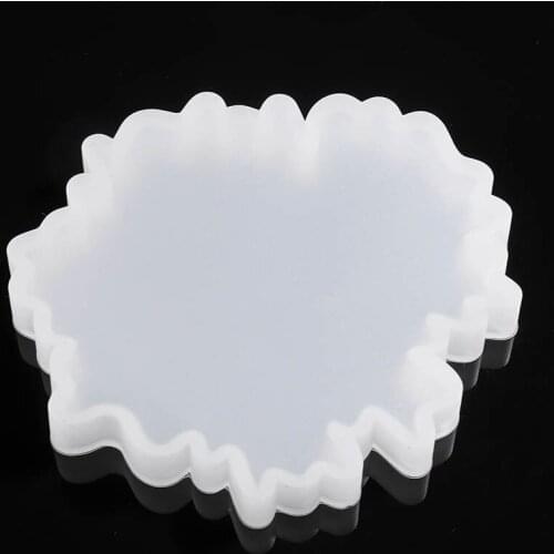 1pc New Epoxy Resin Silicone Mold Irregular Shape Coaster Casting Mold 90*11mm Crafts Decoration For Home