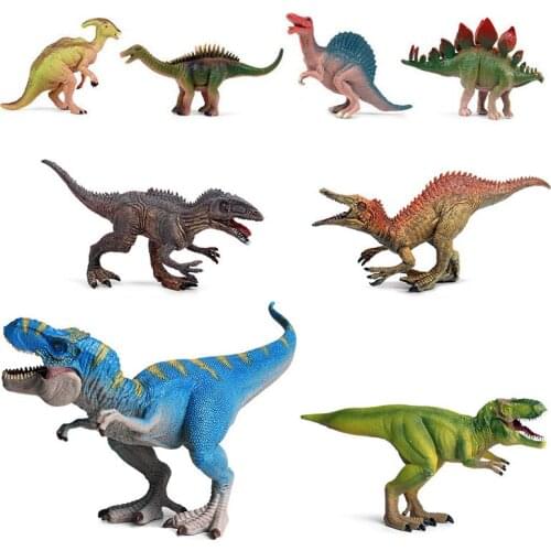 2pcs/set Jurassic Park Dinosaur Toy Model Boy Dragon Toy Set Boy Tyrannosaurus Winding Dragon Animal Action Home Decoration