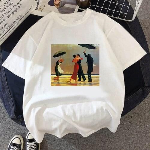 2021 Fashion Women T Shirts Oil Painting Graphic Casual Summer Short Sleeve Streetwear Female Girl Lady Clothing Aesthetic Tees