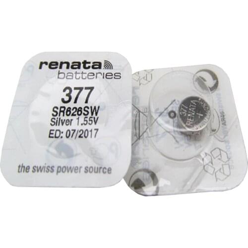 5pcs 100% Original Renata Brand 377 SR626SW SR626 V377 AG4 Watch Battery Button Coin Cell Swiss Made