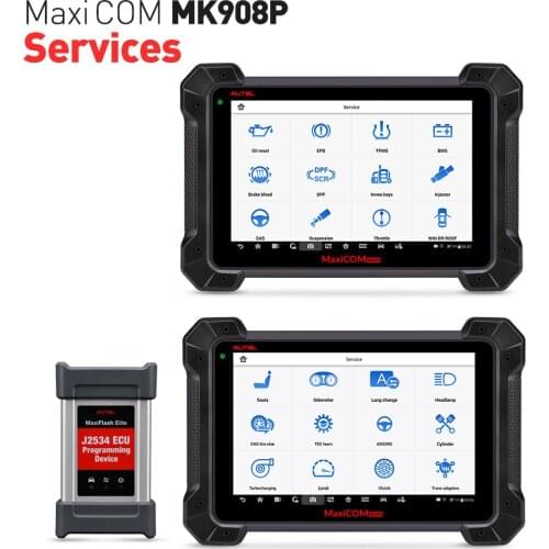Autel MaxiCOM MK908P MS908P Automotive Car Diagnostic Tool OBD2 Scanner ECU Coding programming J2534 Programmer PK Maxisys Elite