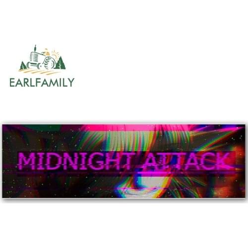 EARLFAMILY 13cm x 4cm Cartoon Anime Slap Car Sticker Midnight Attack Waterproof JDM VAN Decal Laptop Window Decoration