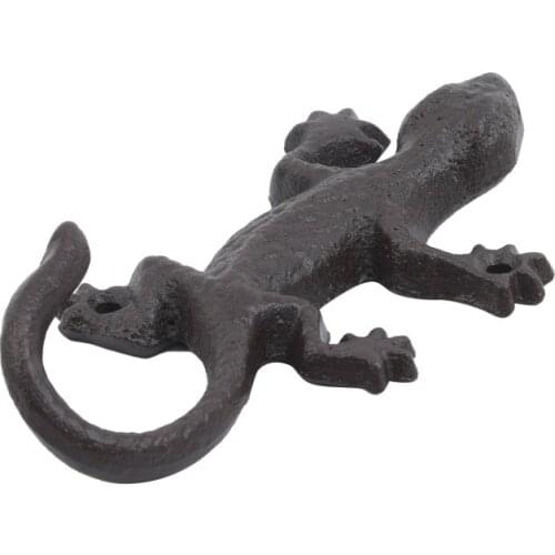 Household Wall Hook Cast Iron Lizard Design Coat Towel Hat Hanger Flexible Hanging Claw Home Decoration Accessories