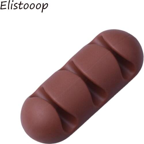 1pc USB Charger Cord Holder Wire Clip Organizer Office Silicone Cable Organizer Wire Winder Desk Cord Clip Tie Fixer Wire