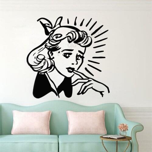 Beauty Salon Home Decoration Spa Styling Haircut Makeover Wall Sticker Modern Style Fashion Life Room Decor Decals Mural LY812