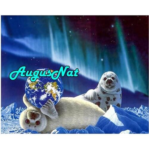 Sea lion diamond painting animal dimond embroidery full drill diamant art picture oil paint by number canvas stickers large size