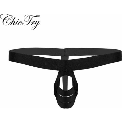 Hot Sale Male Mens Lingerie Elastic Low Rise Multi-Straps Bulge Pouch T-back Jock Straps Thong Briefs Underwear G-string Panties