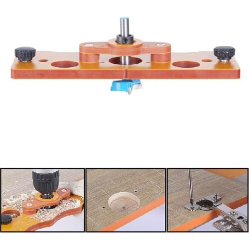 35MM Hinge Jig Boring Hole Drilling Guide Locator With Forstner Bit and Bearing Door Cabinets Wood Cutter Woodworking DIY Tools