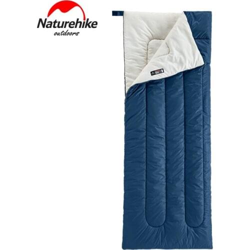 Naturehike Ultralight Compact Cotton Single Hiking Sleeping Bag Waterproof Square Packable Summer Outdoor Camping Sleeping Bag