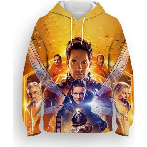 2021 New 3D Print Ant-Man Oversize Men Sweatshirt Casual Spring Autumn Male Hooides Fashion Children Pullover