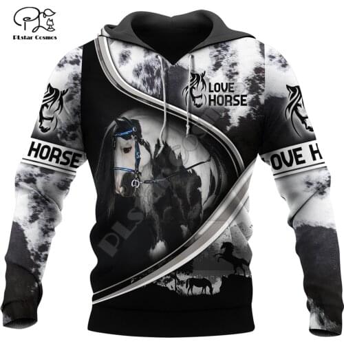 PLstar Cosmos Funny Animal Love Horse Colorful Harajuku NewFashion Tracksuit 3DPrint Men/Women Streetwear Jackets Zip Hoodies F8
