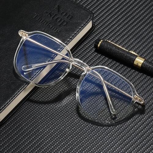 New TR90 Frame Glasses Computer Anti Blue Blocking Light Glasses Black Transparent Eye Protection Mobile Phone Game Eyewear Men