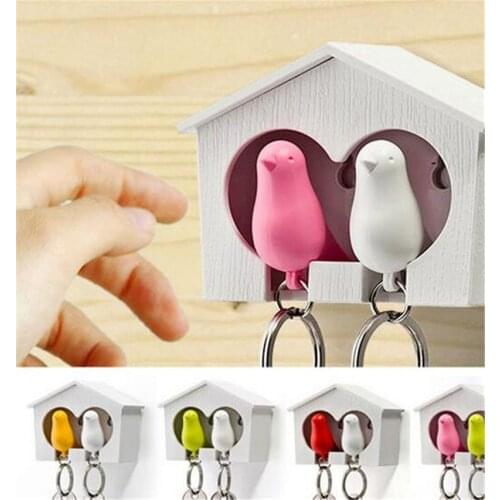 Key Organizer box 1set Lover Sparrow Birdhouse Keychain Home Wall Hook Key Storage