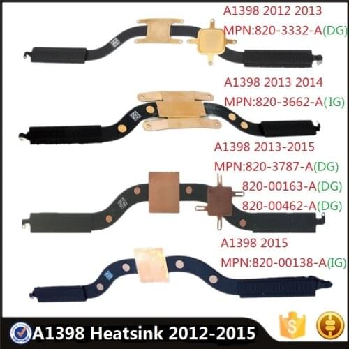 Original A1398 Heatsink for Macbook Pro 15'' A1398 2012-2015 CPU Cooling Heat Sink 820-3332-A 820-3662-A 820-3787-A 820-00138-A