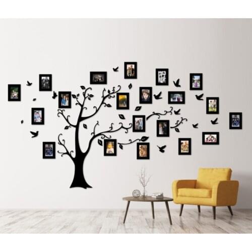 Family Tree Frame Collage Wood Family Tree 20 Frames Black White Brown Photo Frame Picture frame рамка для постера Wooden frame