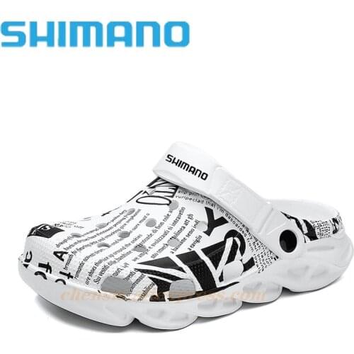 Shimano 2021 New Arrival Mens Clogs Summer Fishing Shoes Slippers Breathable Non-slip Mules Garden Shoes Casual Beach Sandals