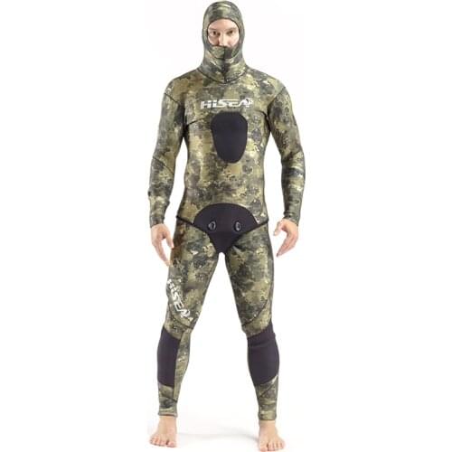 SEAC 3.5mm Winter Wetsuit 2-pieces Mens Sports Suits Full Body Long Sleeve Yamamoto Diving Suit Keep Warm Rash Guards Jumpsuit