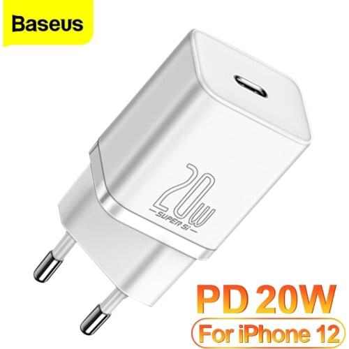Baseus PD 20W USB C Charger Quick Charge 3.0 QC3.0 Fast Charging For iPhone 12 Pro Xiaomi Samsung USB Type C Wall Phone Charger
