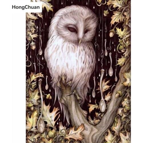 Owl 5D Diamond Painting Full Square/Round Diamond Embroidery Handmade Rhinestone DIY Mosaic Home Decoration Mural Fast Delivery