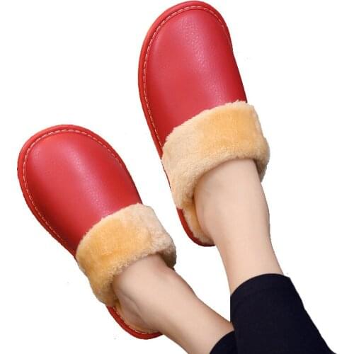 Lint Slippers Women Home Men & Women Home Indoor Slippers Non-Slip Warm & Comfortable Cotton Slippers Winter Women Cotton Shoes