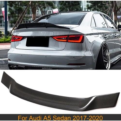 Carbon Fiber Rear Trunk Spoiler Wing for Audi A5 Sedan 4 Door 2017 - 2020 Car Rear Tail Trunk Boot Lip Wing Spoiler