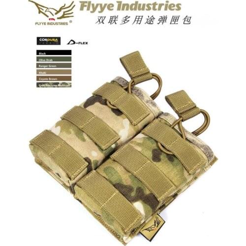FLYYE MOLLE EV Universal Double Mag Pouch Military camping hiking modular CORDURA FY-PH-M024