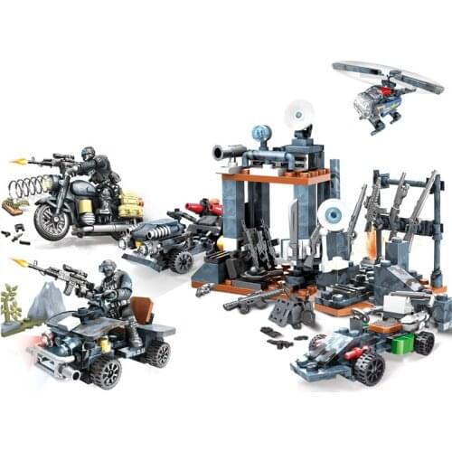 Military series World War Special Police Force Mini Military Base Soldier Figures DIY model Building Blocks Toys Gifts