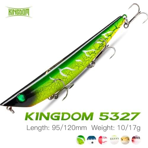 Kingdom Pencil Fishing Lure 95mm 10g 120mm 17g Floating Stickbait Twitching Swim Bait For Trout bass pike Fishing Lure Suppliers