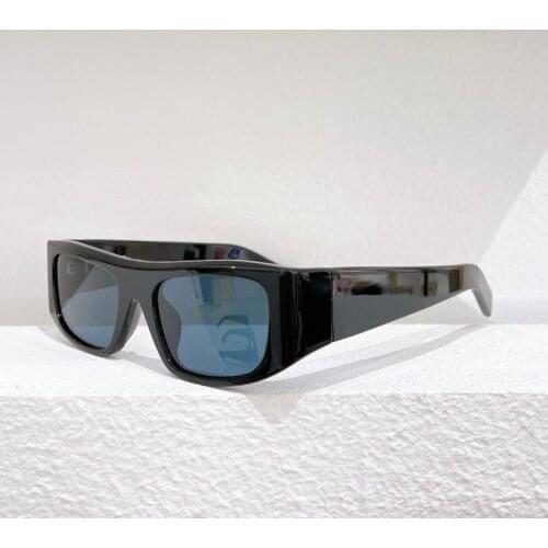 Flat top black acetate frame goggle style womens sunglasses Vintage woman Sun Glasses