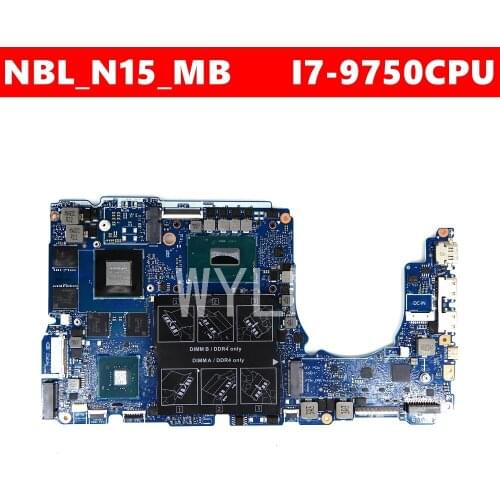 0XVN59 NBL_N15_MB i7-9750 CPU N18E-GO-MP-A1 Mainboard For DELL Inspiron 7590 7591 Laptop Motherboard 100%Tested Working Well