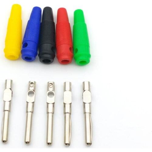 100pcs high quality 5 Color copper 4mm Banana Plug connector
