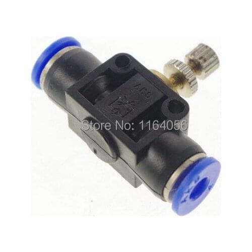 5Pcs 8mm to 8mm Push In Quick Connector Air Pneumatic Speed Controller