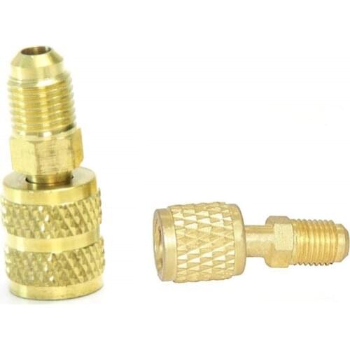 ABSF R410A Refrigeration Charging Adapter,5/16 SAE F Quick Couplers to 1/4 SAE M Flare 5/16 SAE M to 1/4 SAE