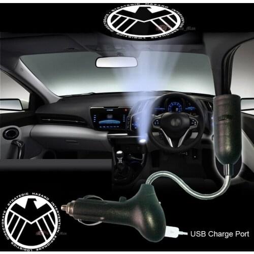 Agents of S.H.I.E.L.D. Logo Car Cigarette Laser Projector Ghost Shadow Decorative Atmosphere LED Light