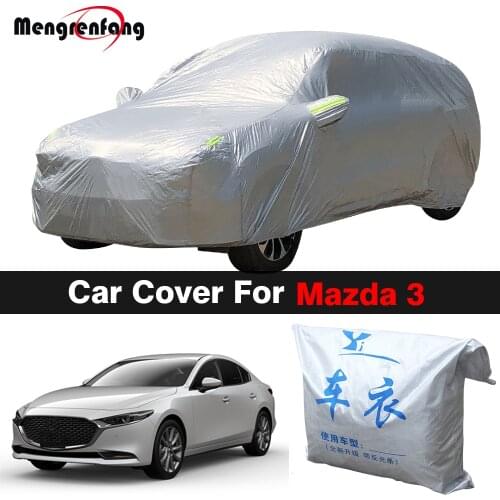 Outdoor Car Cover Auto Indoor Anti-UV Sun Shade Rain Snow Resistant Cover Dust Proof For Mazda 3 Sedan Hatchback