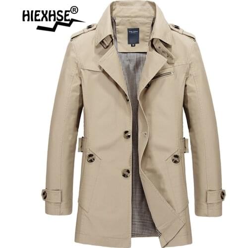 New Spring Autumn Men Trench Coats Superior Quality Buttons Male Fashion Outerwear Gentleman Jackets Windbreaker Plus Size 5Xl