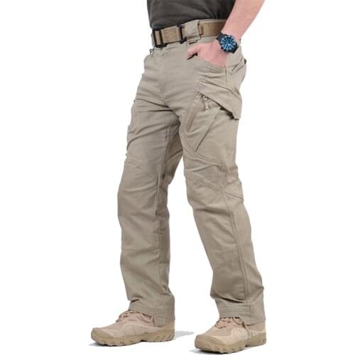 IX9 Tactical Hiking Pants Men Outdoor Sports Multi Pockets Army Military Combat Trousers SWAT Climbing Trekking Waterproof Pants