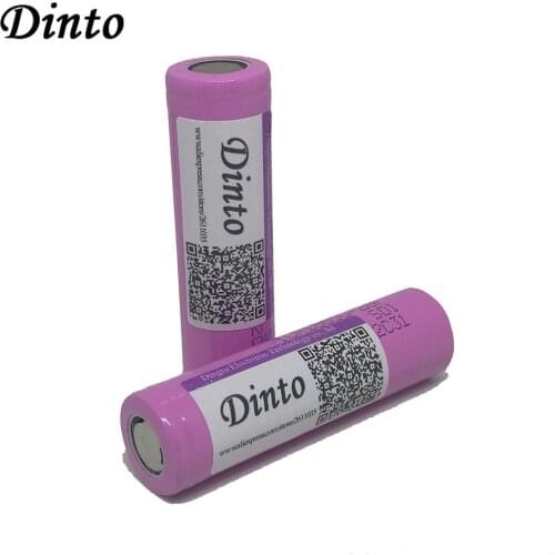 Dinto 2pcs 3.7V 2600mAh Li-ion Lithium Rechargeable Battery for Samsung ICR18650-26F Batteries Real Capacity ICR18650 26F