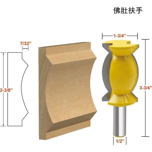 1/2" Shank Crown Molding - Oversized 2 1/2" Router Bit Line Knife Woodworking Cutter Tenon Cutter
