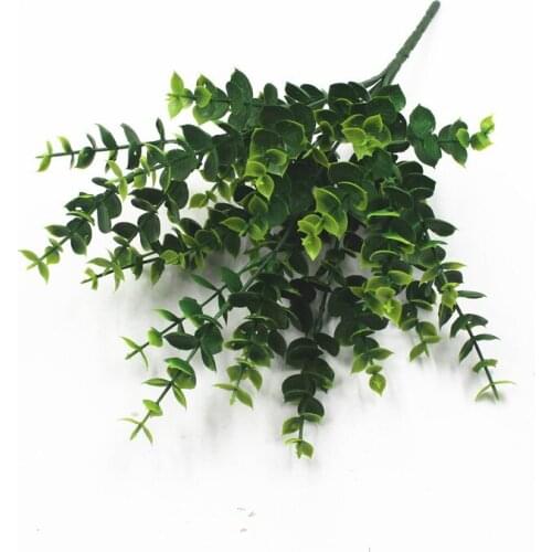 Simulation Green Plants Small Potted Flower Arrangement Leaves Artificial Plastic Flowers Aquatic Plants